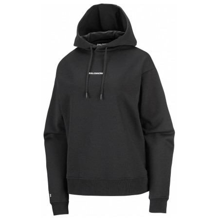 Ženska dukserica Salomon Logo Hoodie W crna DEEP BLACK
