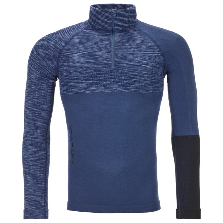 Muška majica Ortovox Merino Competition Zip Neck M plava Nightblueblend