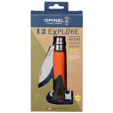 Nož Opinel VRI N°12 Inox Explore s odstraňovačem klíšťat