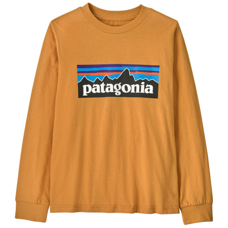 Dječja majica Patagonia K's L/S P-6 Logo T-Shirt - Dried Mango narančasta Dried Mango