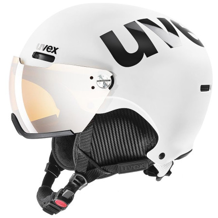Skijaška kaciga Uvex HLMT 500 Visor bijela/crna WhiteBlackMat