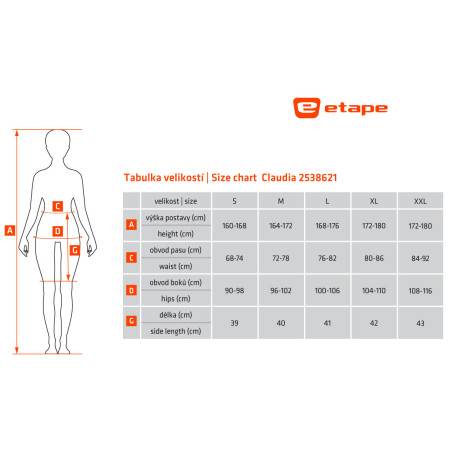 Ženske biciklističke hlače Etape Claudia