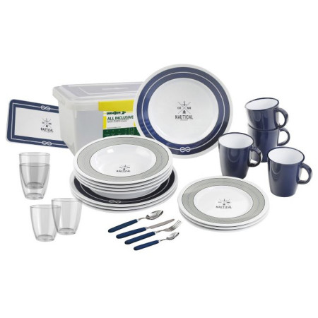 Set posuđa Brunner All Inclusive Nautical bijela/plava