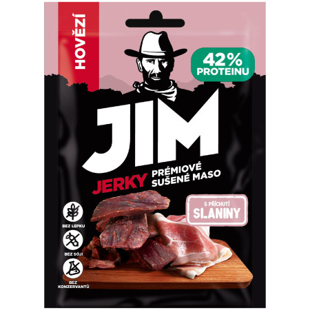 Suho meso Jim Jerky Jerky govedina – okus slanine 23 g