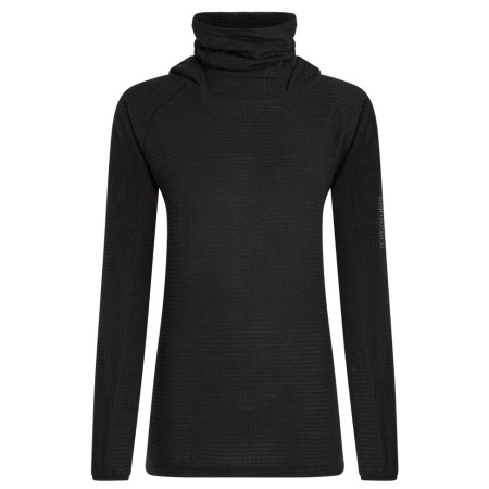 Ženska dukserica Icebreaker Wom Mer 400 RealFleece Grid Pulover Hood crna Black