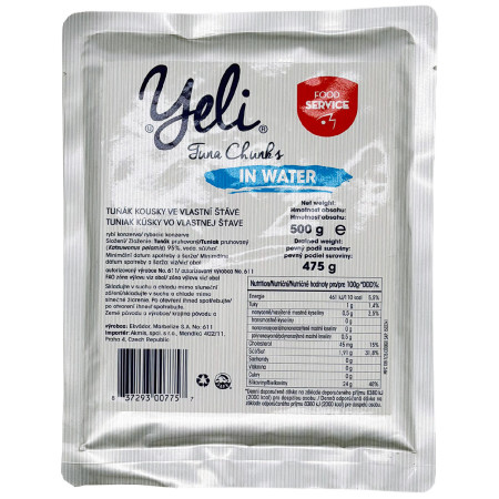 Hrana na putovanju Yeli Komadići tune u vlastitom soku (500 g)