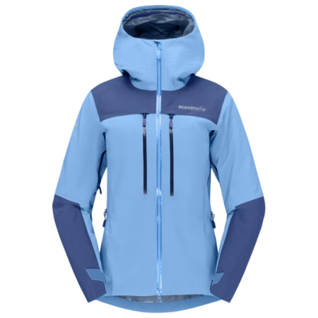 Ženska oudoor jakna Norrona Trollveggen Gore-Tex Pro Light Jacket svijetlo plava Allure/Vintage Indigo