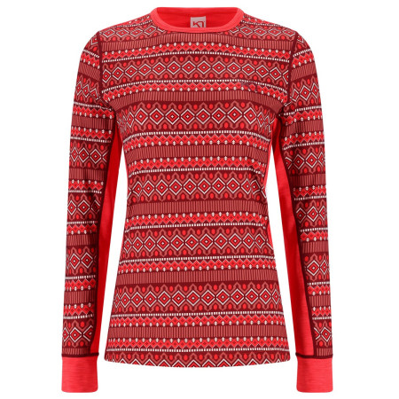 Ženska funkcionalna majica Kari Traa Lune Long Sleeve Baselayer crvena/narančasta