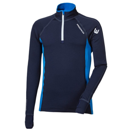 Muške funkcionalne majice dugih rukava Progress TOREZ ZIP tamno plava tm.modrá/modrá