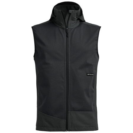 Muški prsluk Ortovox Ortler Softshell Plus Vest crna Black Raven