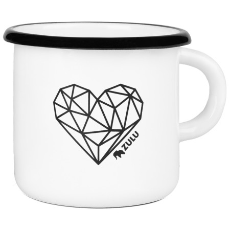 Šalica Zulu Cup Heart bijela/crna