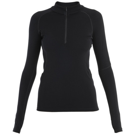 Ženska funkcionalna majica Icebreaker Women 300 MerinoFine™ Polar LS Half Zip crna Black