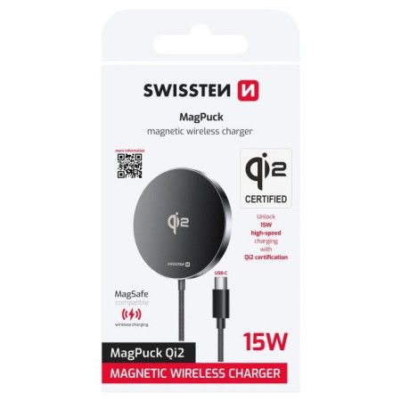 Bežični punjač Swissten MagPuck