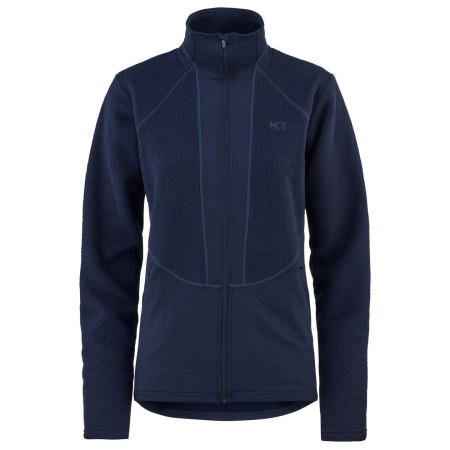 Ženska dukserica Kari Traa Ragnhild F/Z Midlayer siva/crna