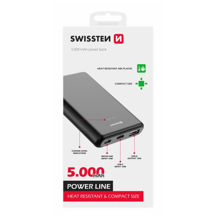 Power bank eksterne baterije Swissten Power Line 5000 mAh