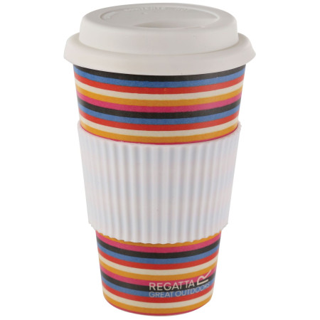 Šalica Regatta Bamboo Commuter Mug plava / crvena / bijela Stripe/White