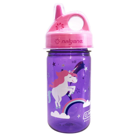 Dječja flašica Nalgene Grip ’n Gulp 350 ml tamno ljubičasta/ružičasta PurplePinkUnicorn