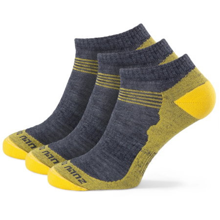 Čarape Zulu Merino Summer 3-pack siva/žuta grey/yellow