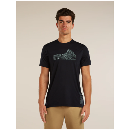 Muške funkcionalne majice Icebreaker Merino Blend 125 Cool-Lite™ Sphere SS Tee Beta crna BLACK