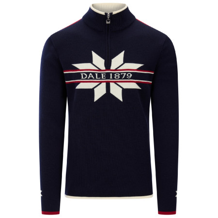Muški džemper Dale of Norway Nåle Masc. Sweater tamno plava/bijela Marine Offwhite