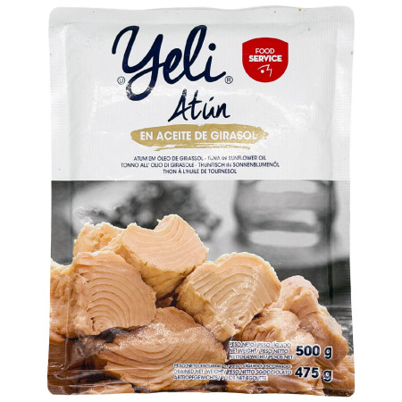 Hrana na putovanju Yeli Komadići tune u suncokretovom ulju (500 g)