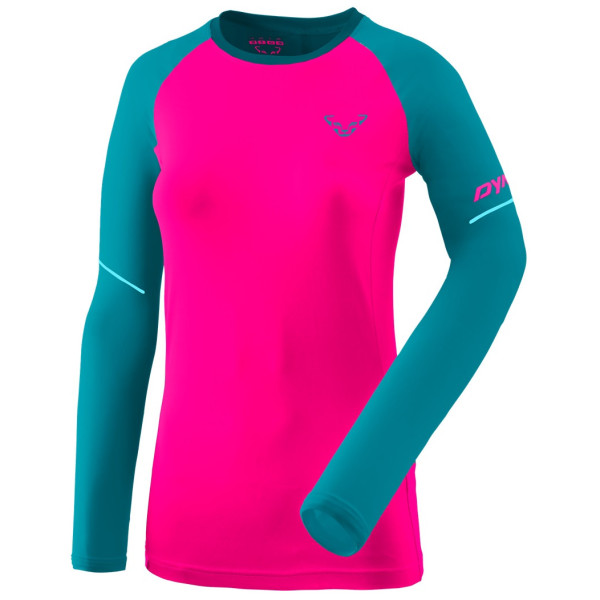 Ženska majica Dynafit Alpine Pro W L/S Tee ružičasta/plava Ocean Pink Glo