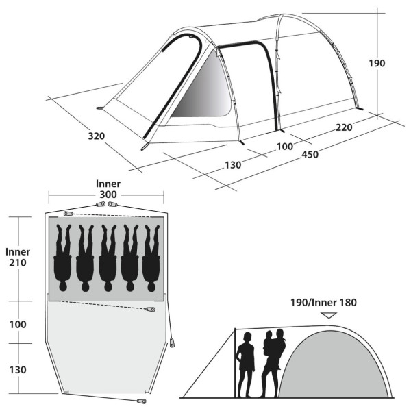 Šator Outwell Cloud 5 Plus