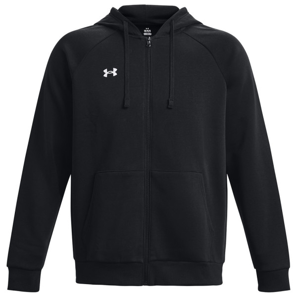 Muška dukserica Under Armour Rival Fleece FZ Hoodie crna Black / / White