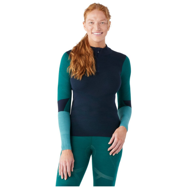 Ženska funkcionalna majica Smartwool W Intrknt Thrml Mrn Bl Colorbl 1/4 Zip