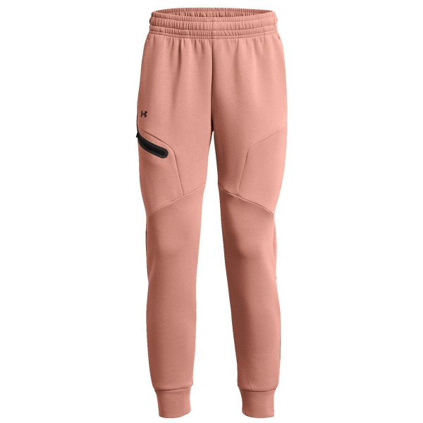 Ženske trenerke Under Armour Unstoppable Flc Jogger ružičasta CanyonPink/Black