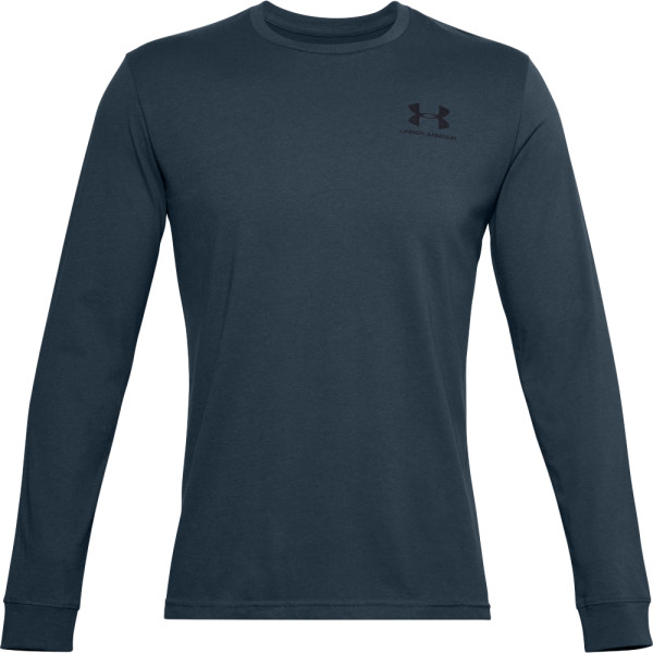 Majica Under Armour Sportstyle Left Chest LS plava MechanicBlue//Black