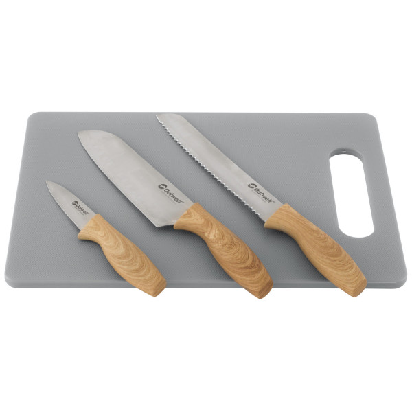 Daska za rezanje i noževi Outwell Caldas Knife Set smeđa