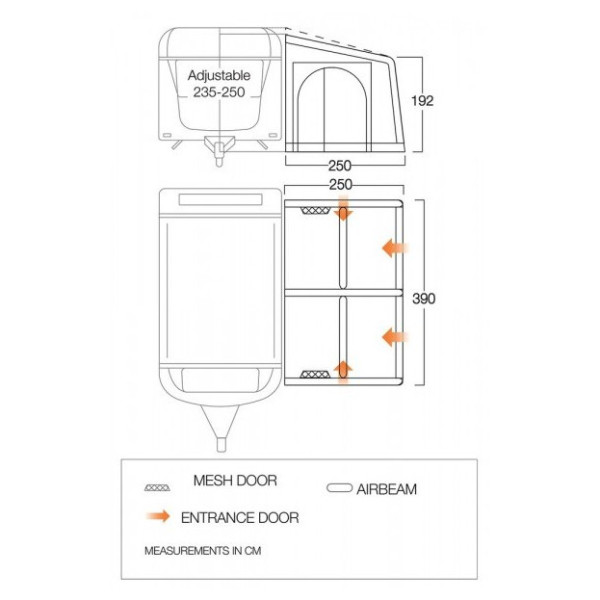 Šator za kamper Vango Balletto Air 390 Elements Shield