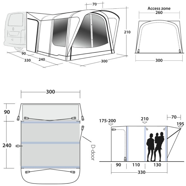 Šator za kamper Outwell Newburg 240 Air (2021)