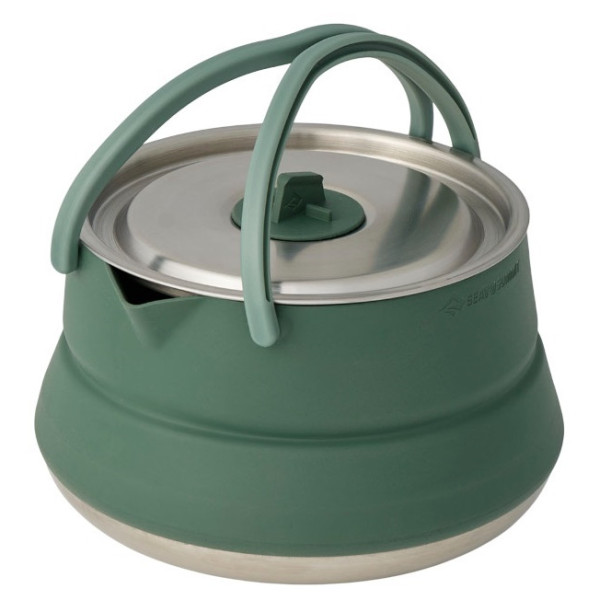 Kuhalo Sea to Summit Detour Stainless Steel Collapsible Kettle 1.6L srebrena/zelena Laurel Wreath Green