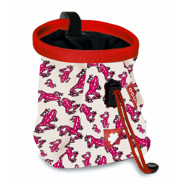 Vrećica Ocún Lucky Kid + remen Ocún Chalk Bag Belt roza / bijela