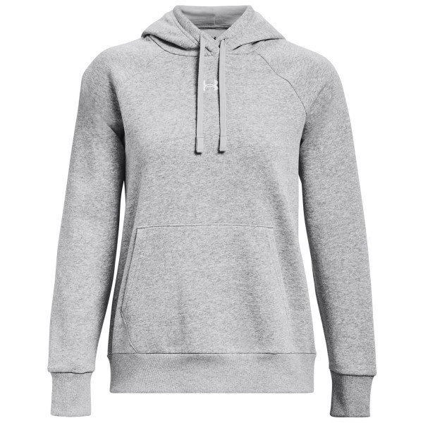 Ženska dukserica Under Armour Rival Fleece Hoodie siva Mod Gray Light Heather / / White