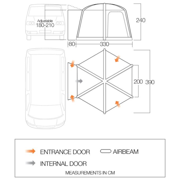 Šator za kamper Vango HexAway Pro Air Low