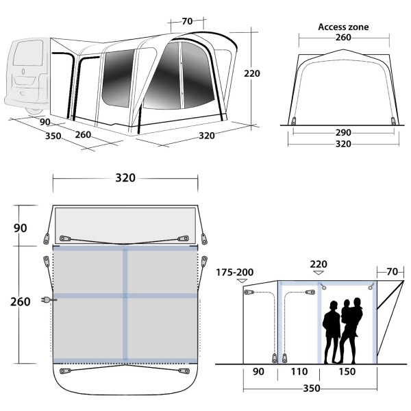 Šator za kamper Outwell Parkville 260SA