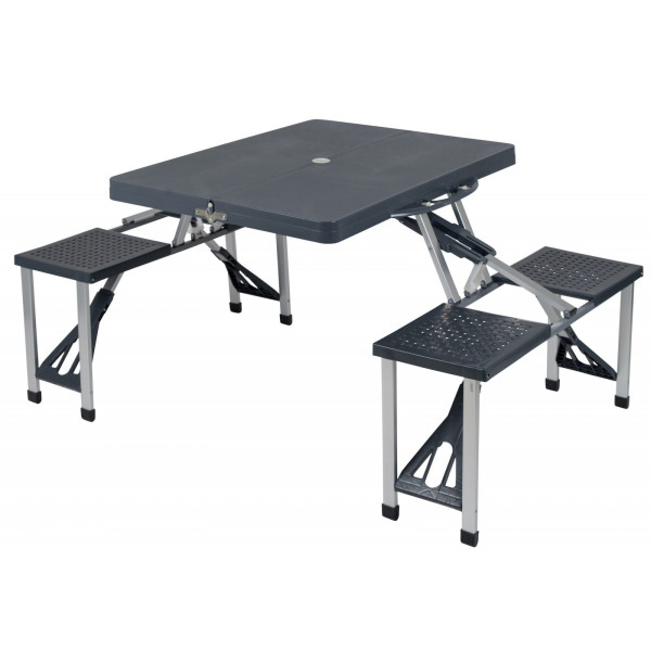 Stol sa klupama Bo-Camp Picnic table Basic siva