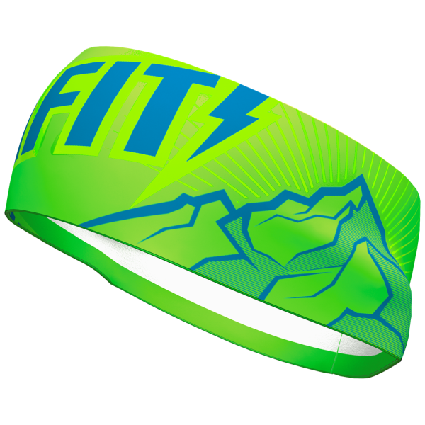 Rajf Dynafit Graphic Performance Headband plava/zelena LamboGreen