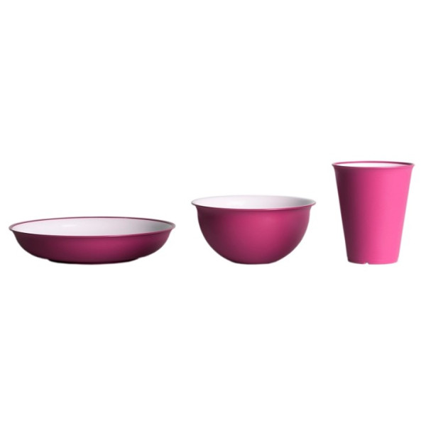 Set posuđa Omada Sada nerozbitného nádobí Sanaliving Set 3pcs ružičasta Fucsia