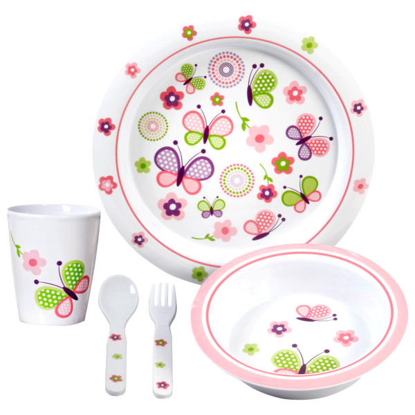 Dječji set posuđa Brunner Butterfly 3+ bijela / ružičasta