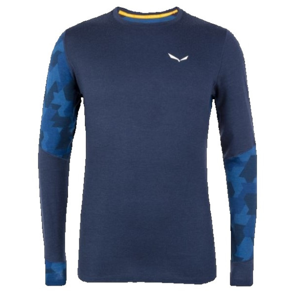 Muška majica Salewa Cristallo Warm Amr M L/S Tee. tamno plava NavyBlazer