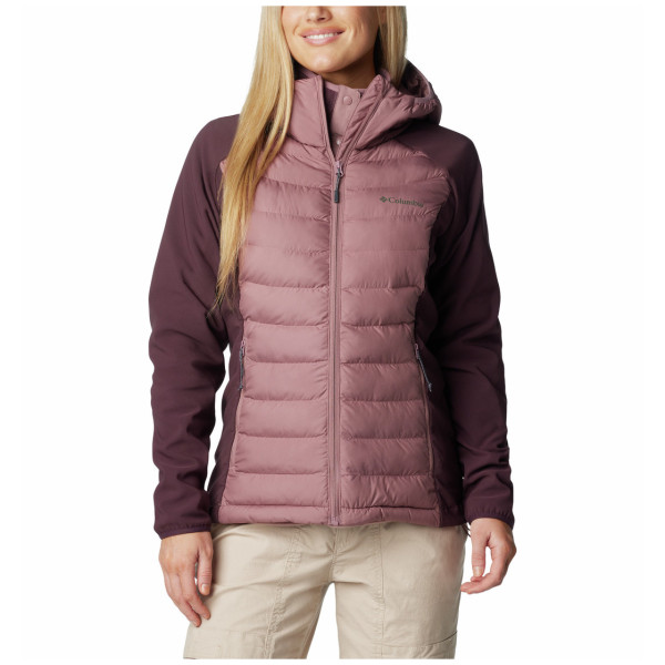 Ženska zimska jakna Columbia Powder Lite™ II Hybrid Hooded Jacket Ljubičasta Fig, Moonvista