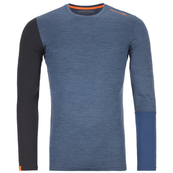 Muška majica Ortovox Rock'n'Wool Long Sleeve M tamno plava Nightblueblend