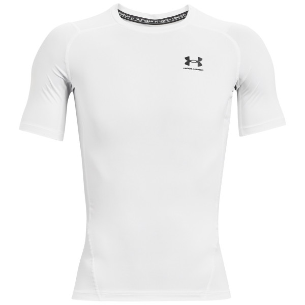 Muške funkcionalne majice Under Armour HG Armour Comp SS bijela White/Black