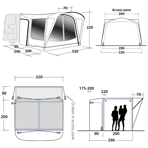 Šator za kamper Outwell Parkville 200SA (2022)