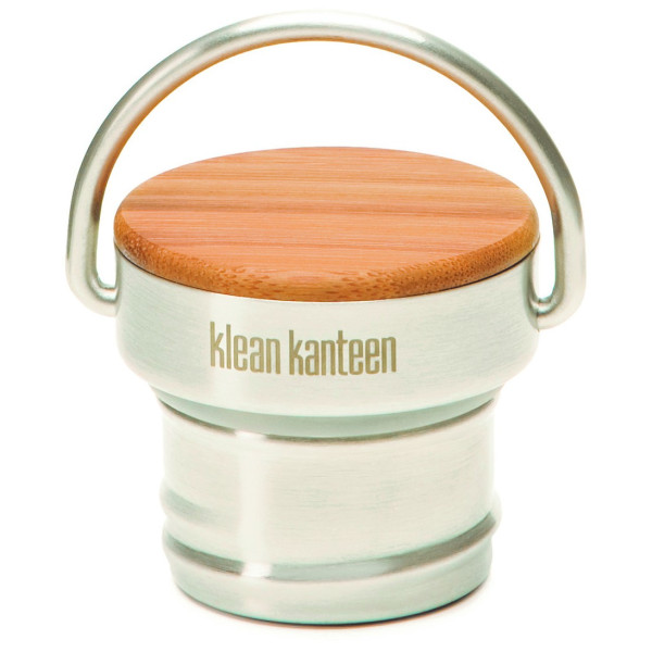 Zamjenski čep Klean Kanteen Bamboo Cap srebrena BrushedStainless