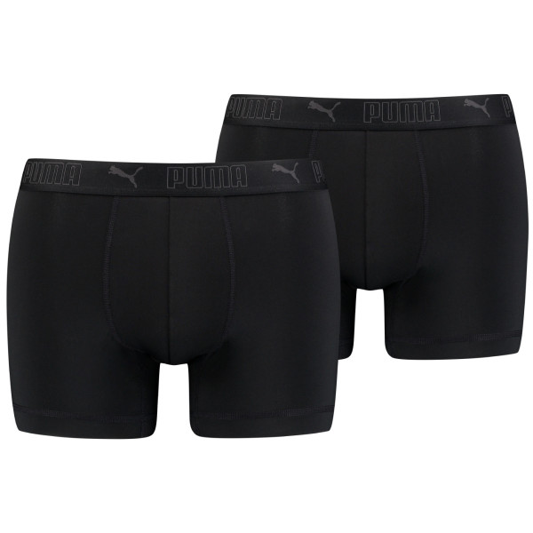 Muške bokserice Puma Sport Microfiber Boxers 2P crna Black